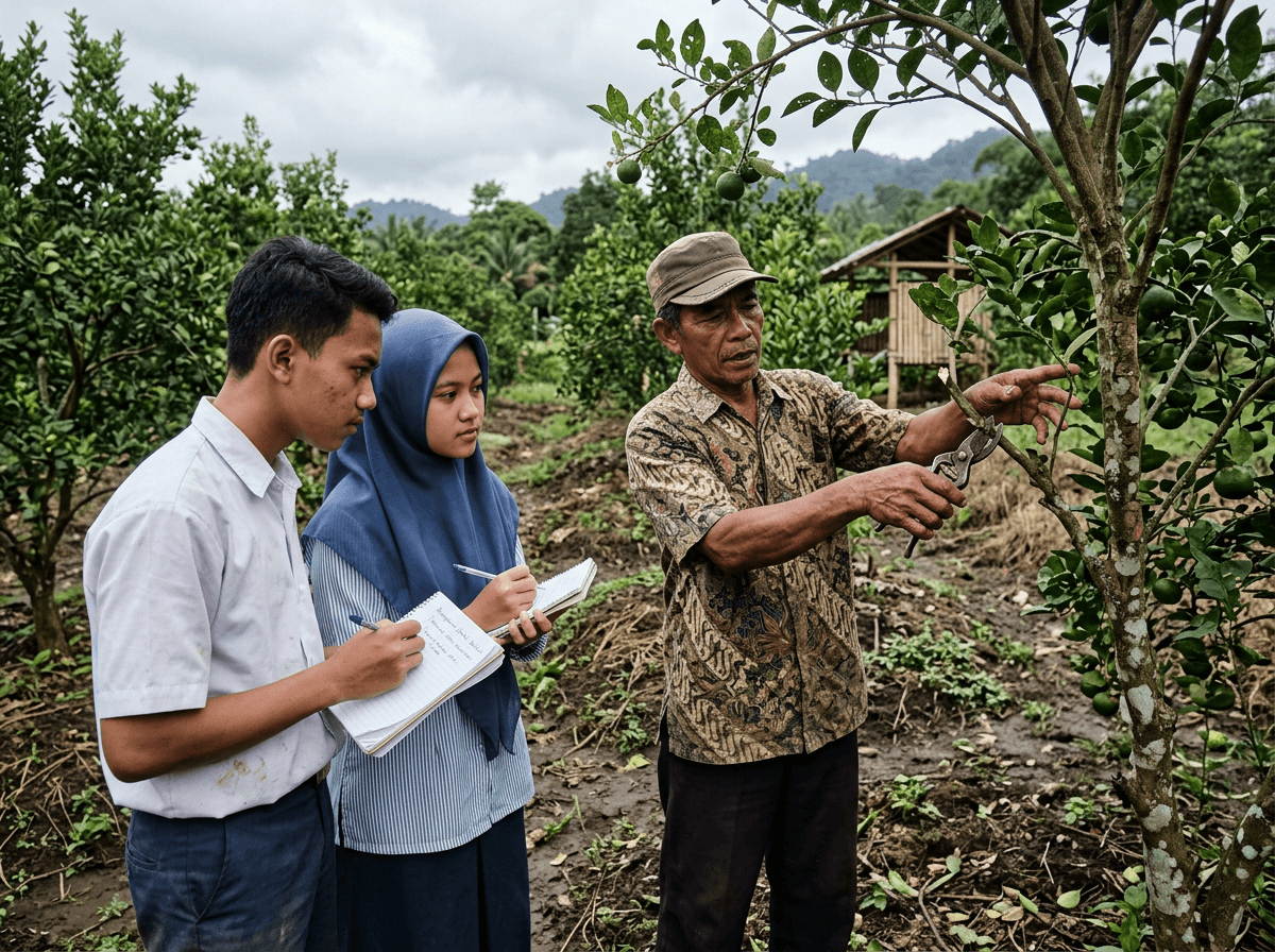 Community agricultural training with technology